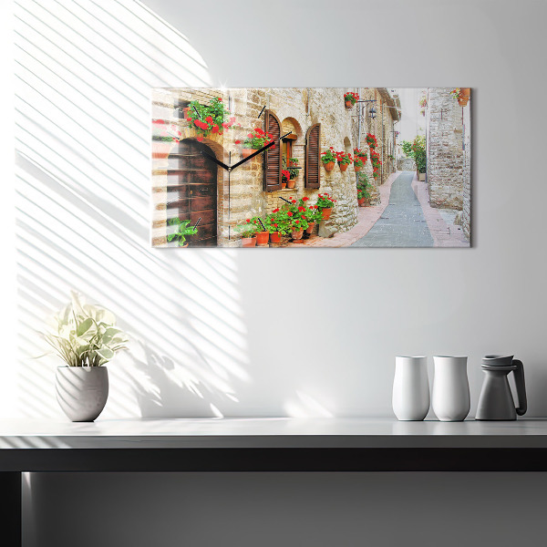 Reloj horizontal Calle pintoresca