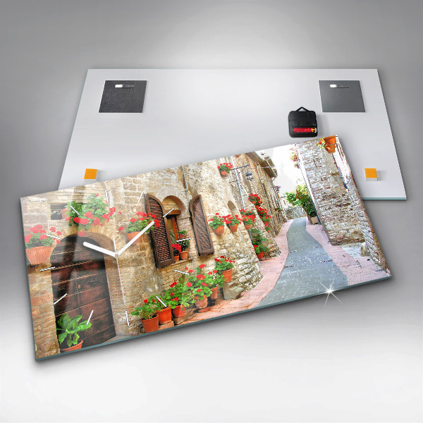 Reloj horizontal Calle pintoresca