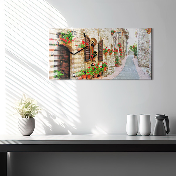 Reloj horizontal Calle pintoresca