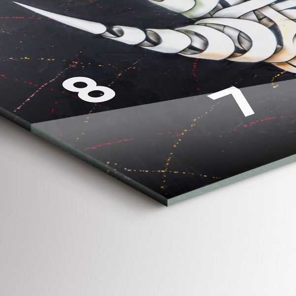 Reloj horizontal Rinoceronte abstracto