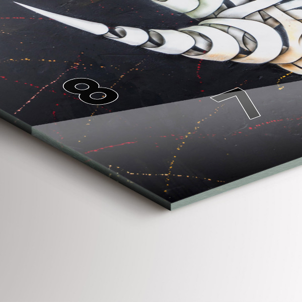 Reloj horizontal Rinoceronte abstracto