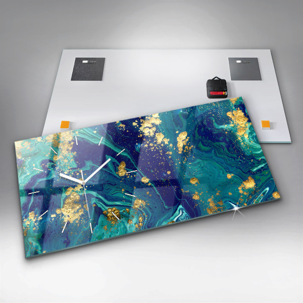 Reloj de cristal horizontal Abstracción moderna