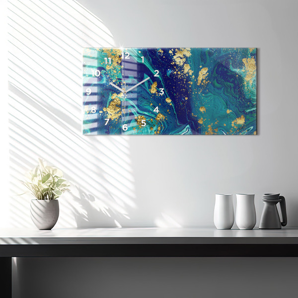 Reloj de cristal horizontal Abstracción moderna