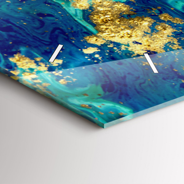 Reloj de cristal horizontal Abstracción moderna