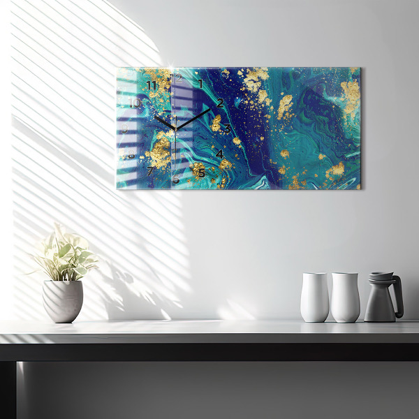 Reloj de cristal horizontal Abstracción moderna