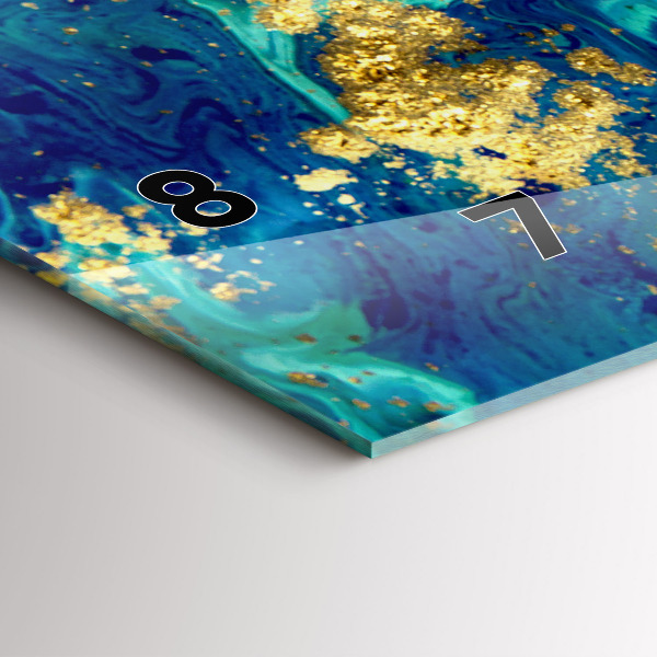 Reloj de cristal horizontal Abstracción moderna