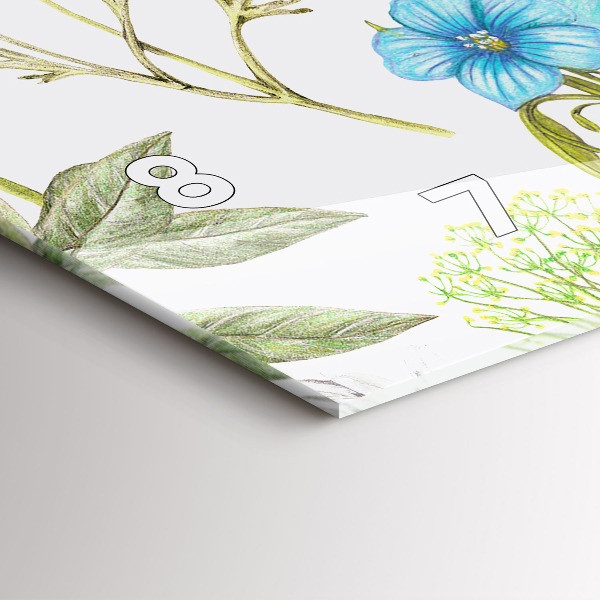 Reloj de cristal horizontal Composición de flores