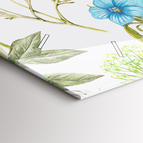 Reloj de cristal horizontal Composición de flores