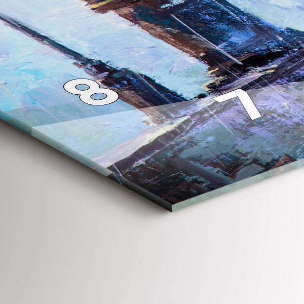 Reloj de cristal horizontal Arte al óleo