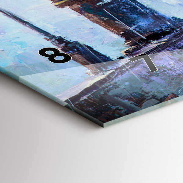 Reloj de cristal horizontal Arte al óleo