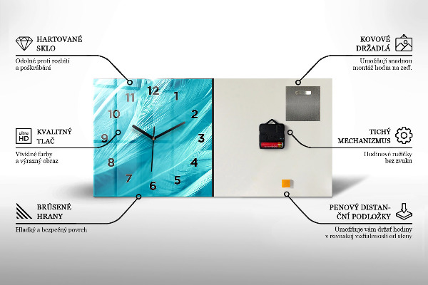 Reloj de cristal horizontal Arte al óleo
