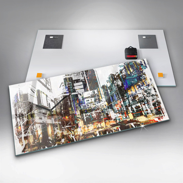 Reloj de cristal horizontal Nueva York