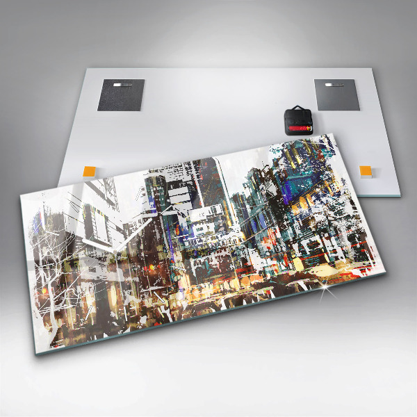 Reloj de cristal horizontal Nueva York