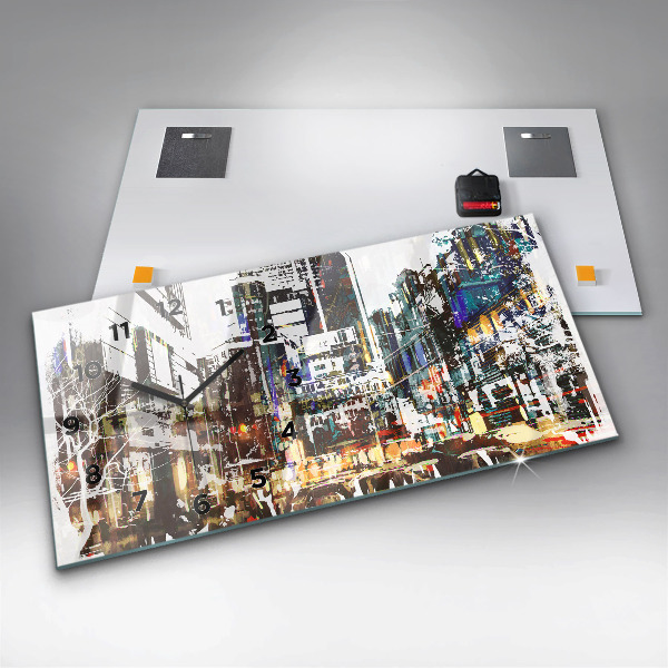 Reloj de cristal horizontal Nueva York