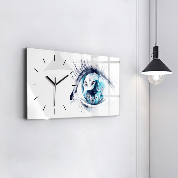 Reloj horizontal Ilustración de un lobo