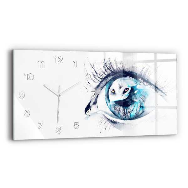 Reloj horizontal Ilustración de un lobo