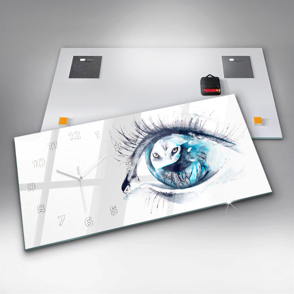 Reloj horizontal Ilustración de un lobo