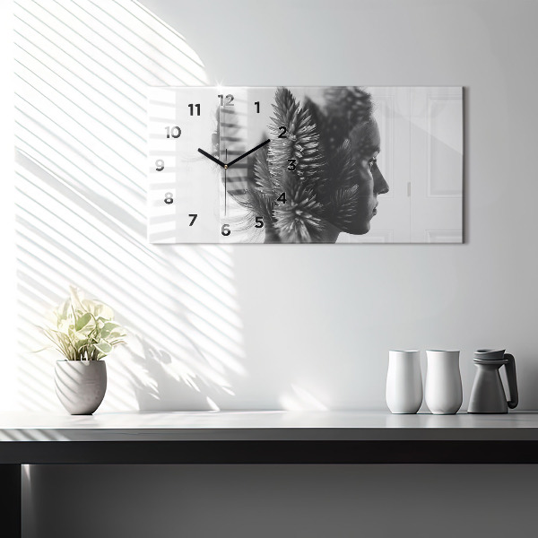 Reloj de cristal horizontal Sensibilidad humana del pensamiento