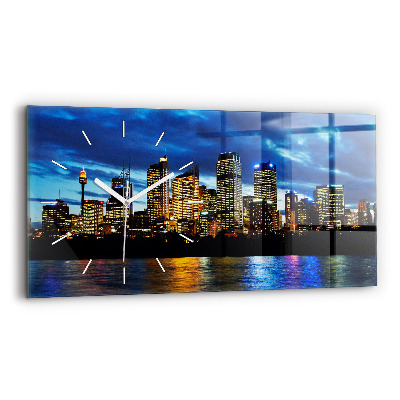 Reloj de cristal horizontal Sydney al atardecer