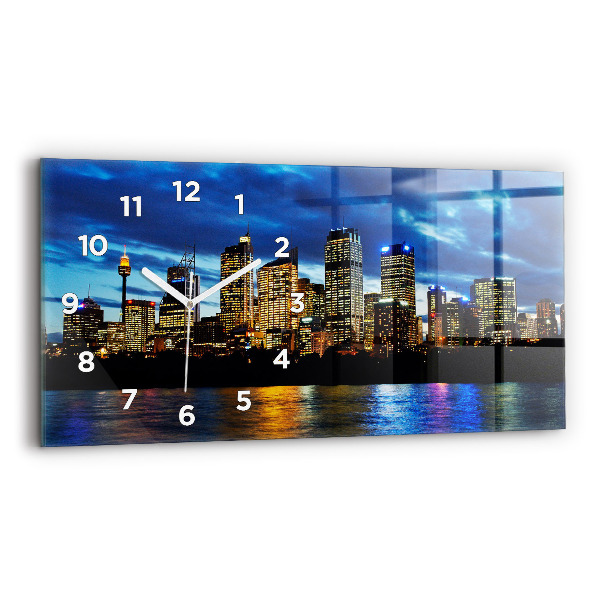 Reloj de cristal horizontal Sydney al atardecer