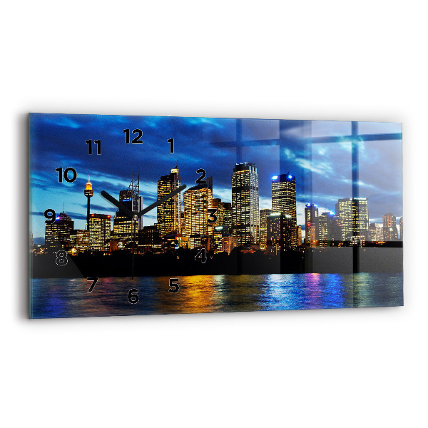 Reloj de cristal horizontal Sydney al atardecer