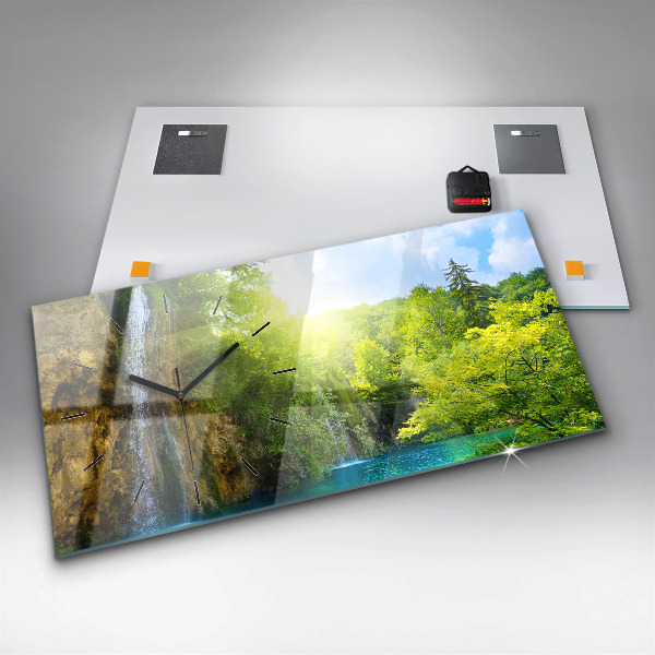 Reloj de cristal horizontal Paisaje lagunar