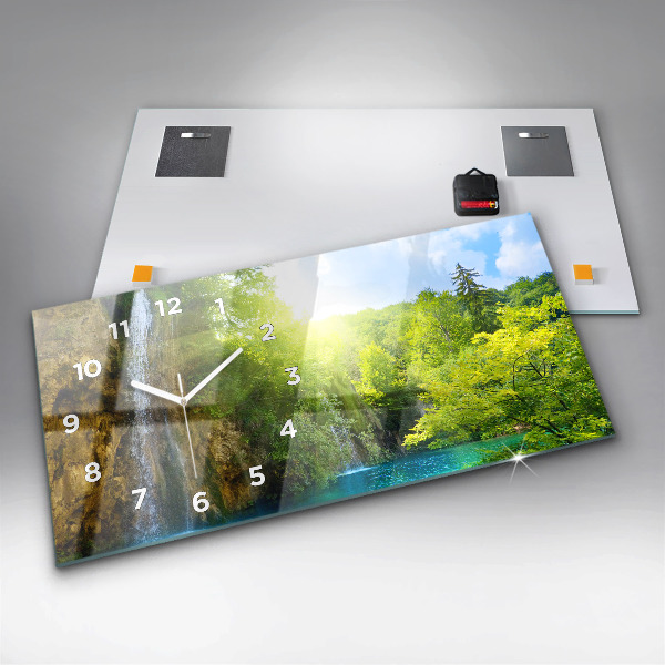 Reloj de cristal horizontal Paisaje lagunar