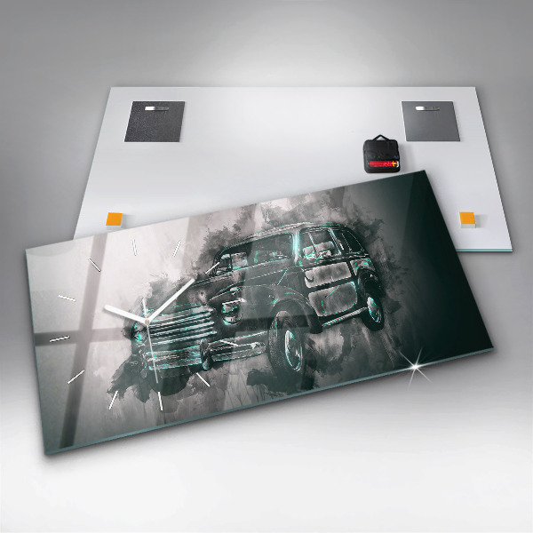 Reloj de cristal horizontal Coche antiguo