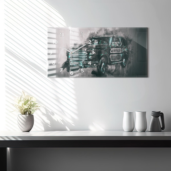 Reloj de cristal horizontal Coche antiguo