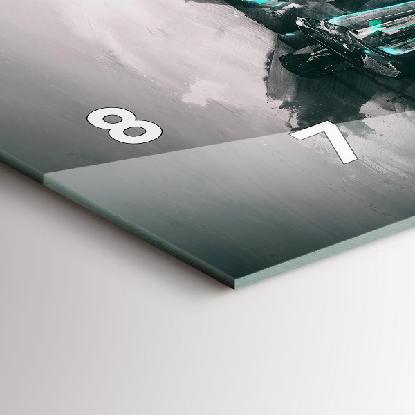 Reloj de cristal horizontal Coche antiguo