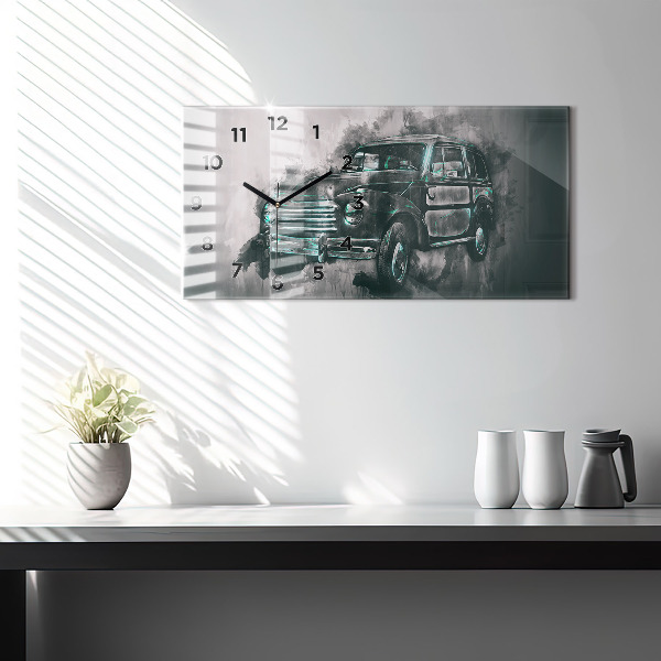 Reloj de cristal horizontal Coche antiguo