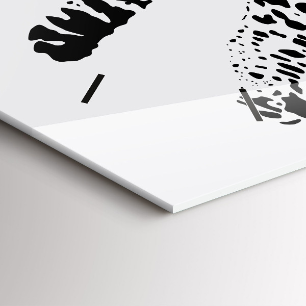 Reloj de cristal horizontal Silueta de una pantera