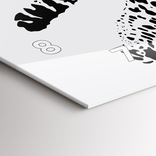 Reloj de cristal horizontal Silueta de una pantera