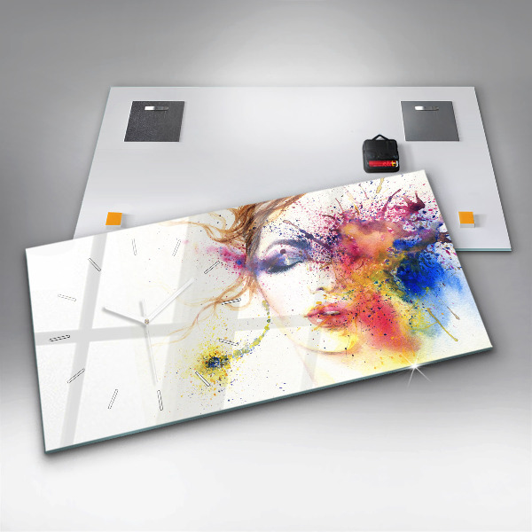 Reloj horizontal Retrato de una mujer misteriosa