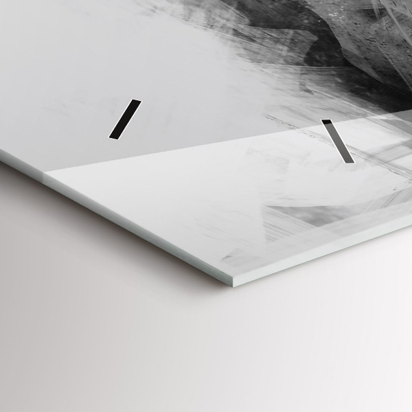 Reloj de cristal horizontal León pintado