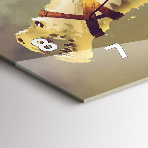 Reloj horizontal Ilustración de un jinete de dragón