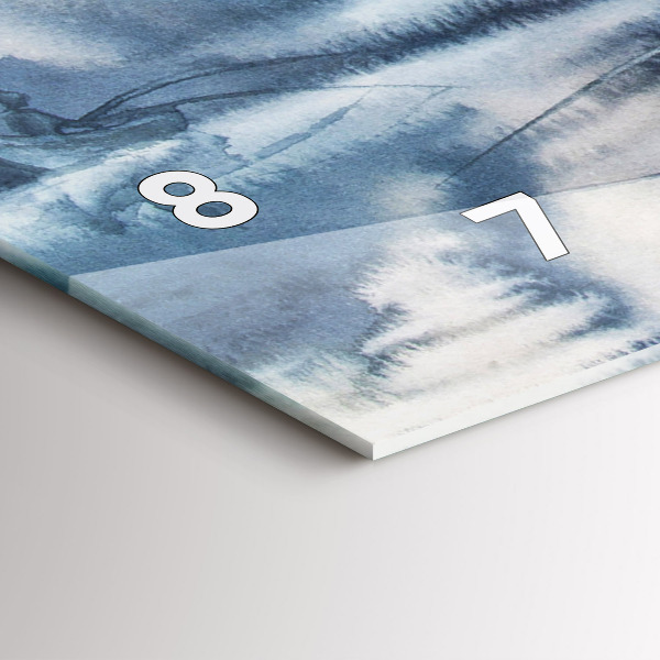 Reloj de cristal horizontal Lago de invierno Barco