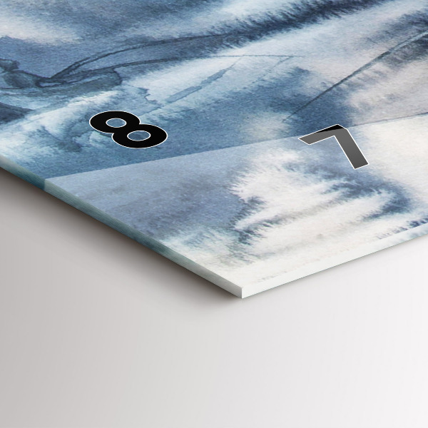 Reloj de cristal horizontal Lago de invierno Barco