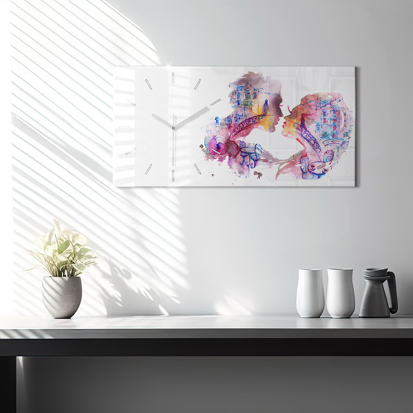 Reloj de cristal horizontal Dos Cuerpos Un Alma