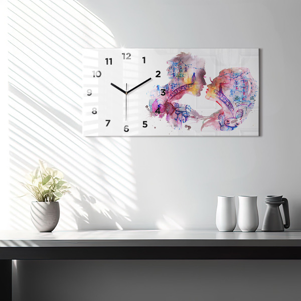 Reloj de cristal horizontal Dos Cuerpos Un Alma