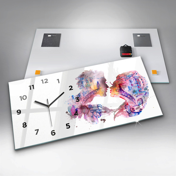 Reloj de cristal horizontal Dos Cuerpos Un Alma