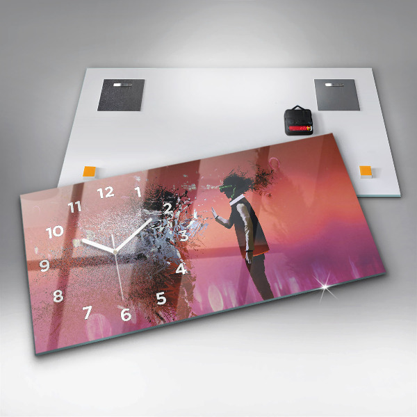 Reloj de cristal horizontal Ciberespacio