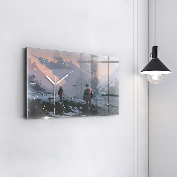 Reloj de cristal horizontal Astronautas Vía Láctea