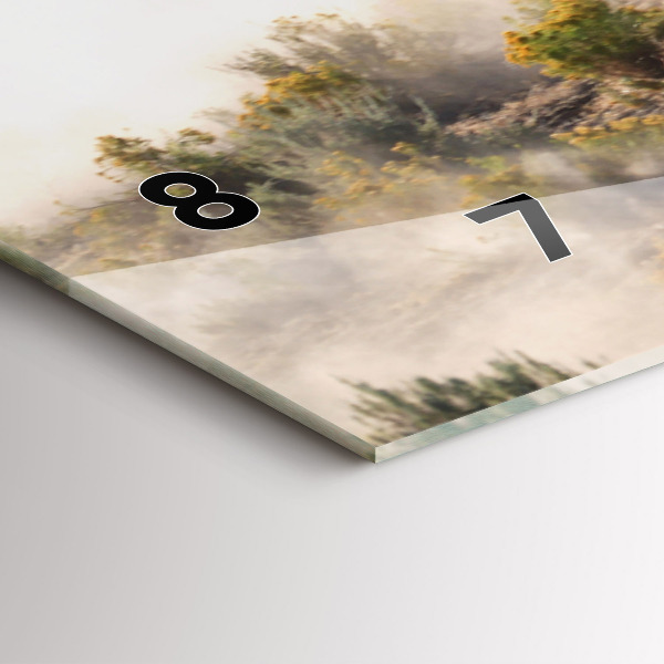 Reloj de cristal horizontal Manada de caballos a toda velocidad