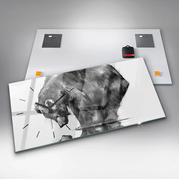 Reloj horizontal Dibujo oso