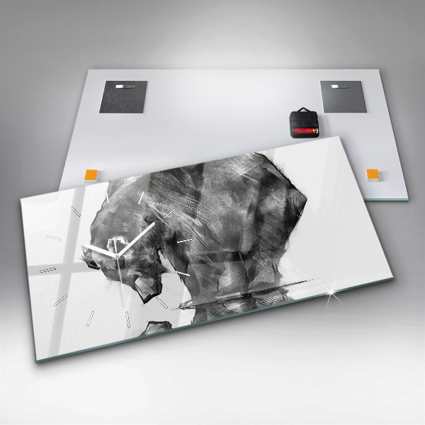 Reloj horizontal Dibujo oso