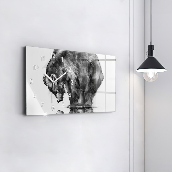 Reloj horizontal Dibujo oso