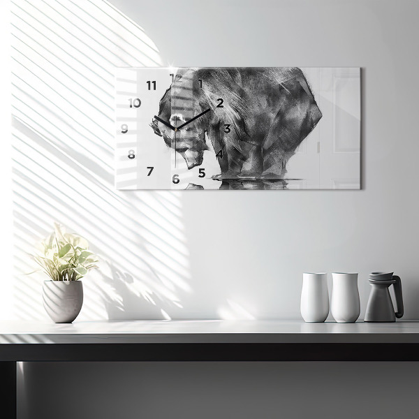 Reloj horizontal Dibujo oso