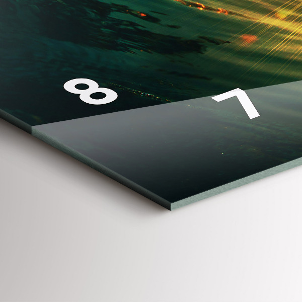 Reloj horizontal Ola perspectiva Puesta de sol