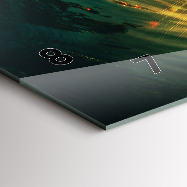 Reloj horizontal Ola perspectiva Puesta de sol